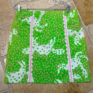 Lilly Pulitzer A-line fully Cotten lined skirt. Size 10.
